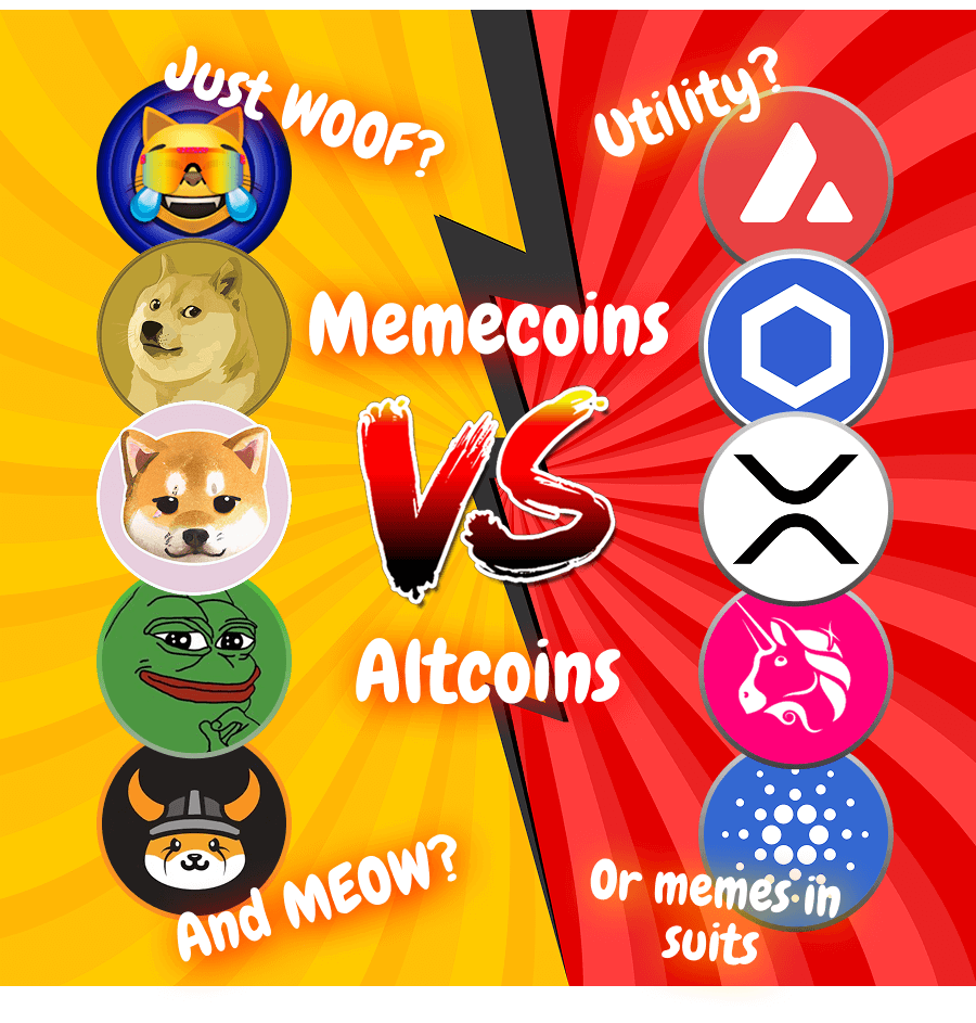 memecoins vs altcoins